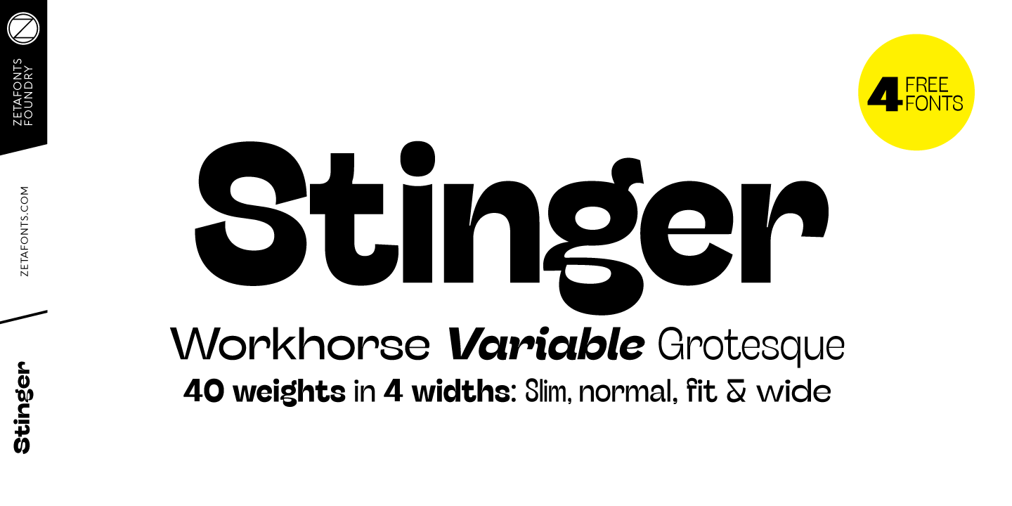 Stinger Fit Font preview